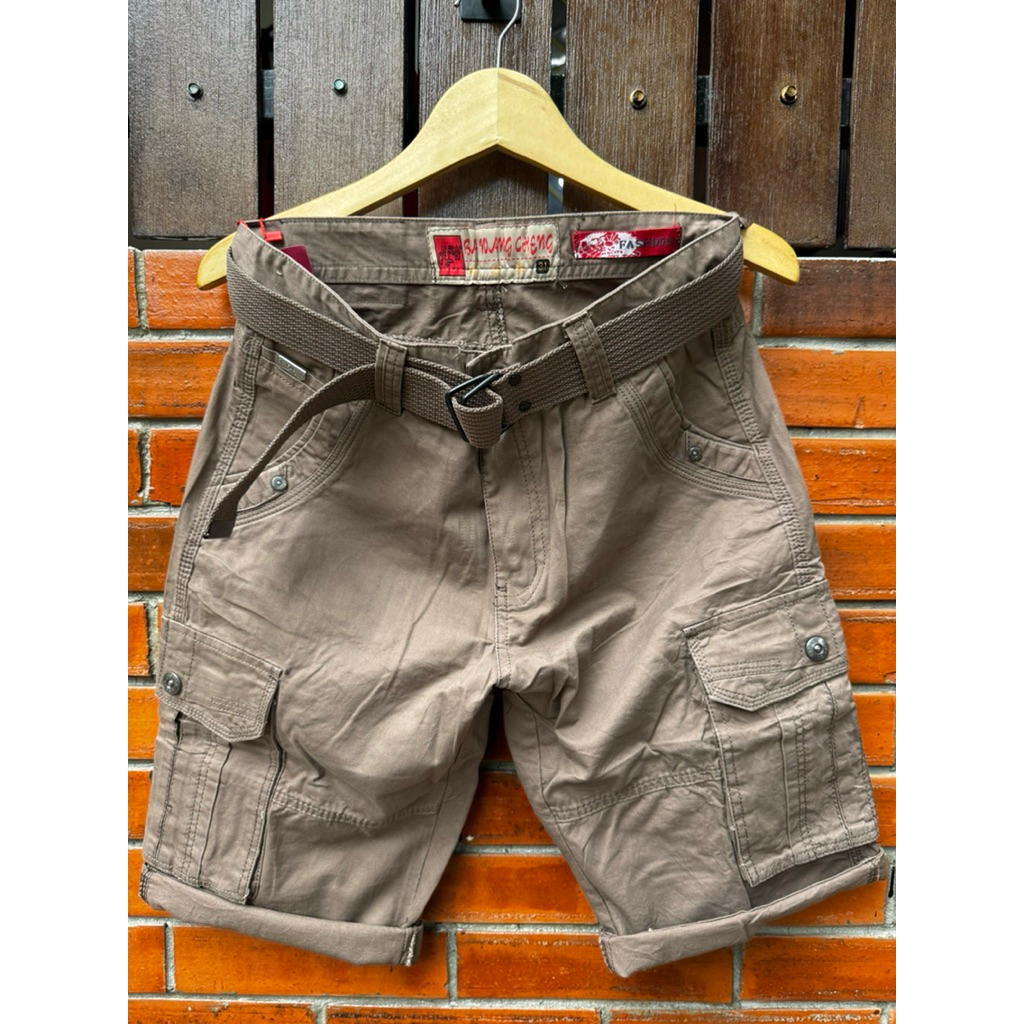 Promo celana Cargo BWC / Celana cargo pria banyak kantong free sabuk