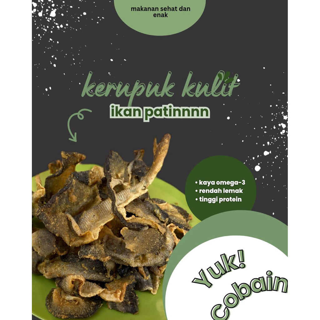 Kerupuk kulit ikan patin 1kg mentah