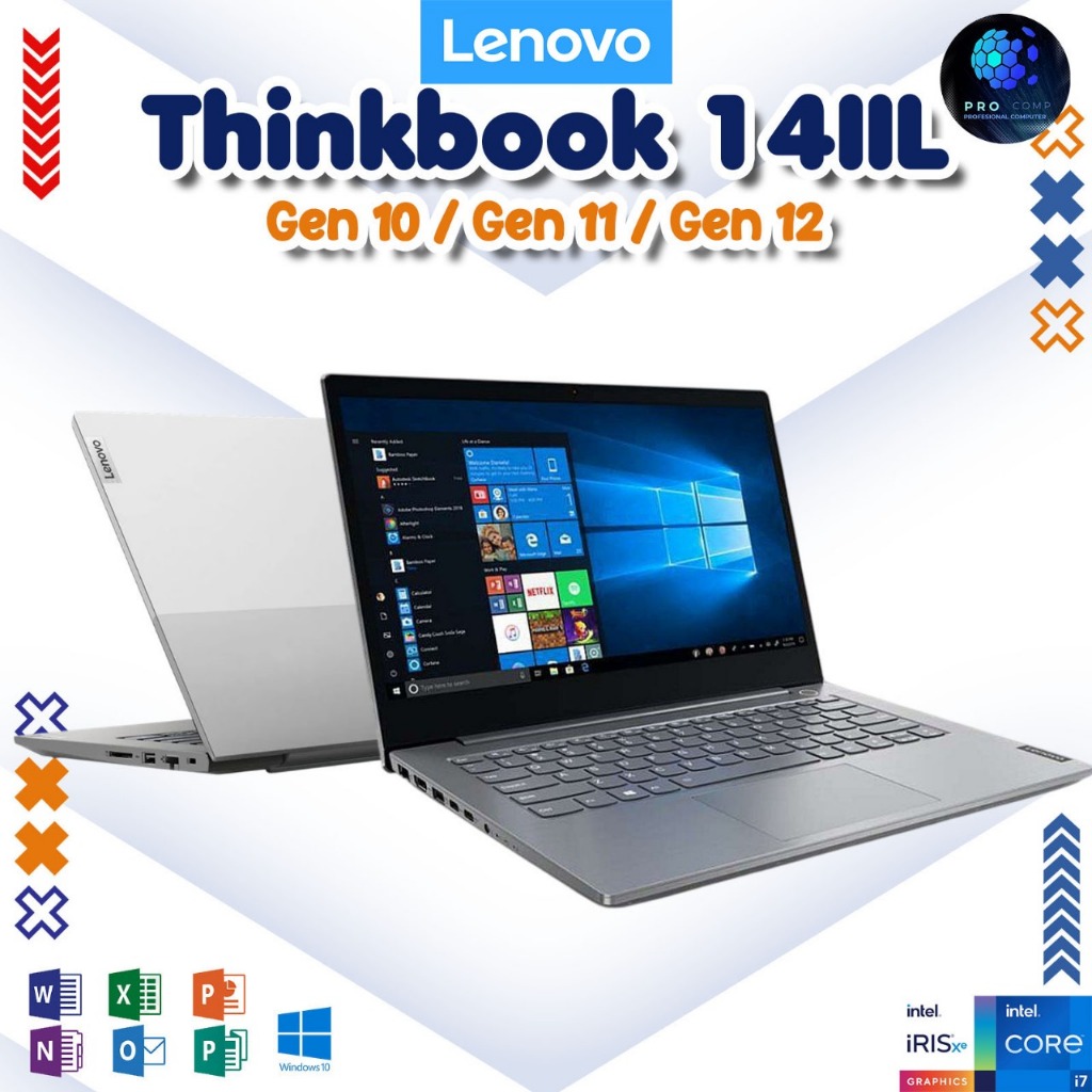 Lenovo Thinkbook 14 | 15 | 13 IIL G3 G2 G1 Intel Core I7 / I5 | Ryzen 7 / 5 / 3 RAM 16GB 512GB