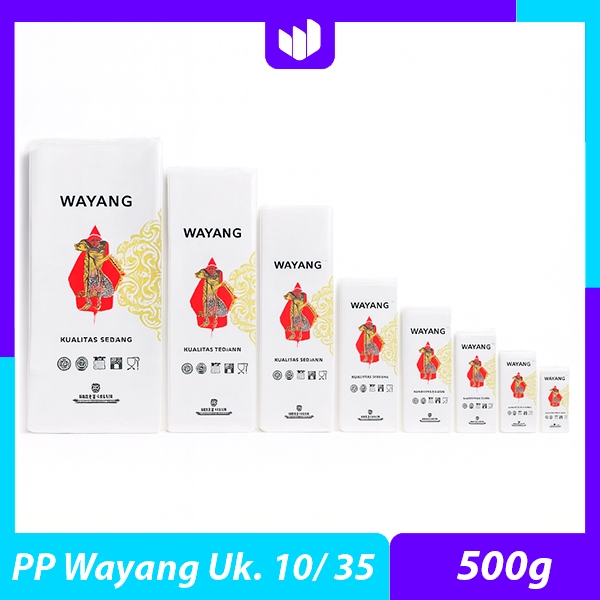 Plastik PP Wayang / 500 gram (Pembungkus makanan, baju,laundry bag, dll)