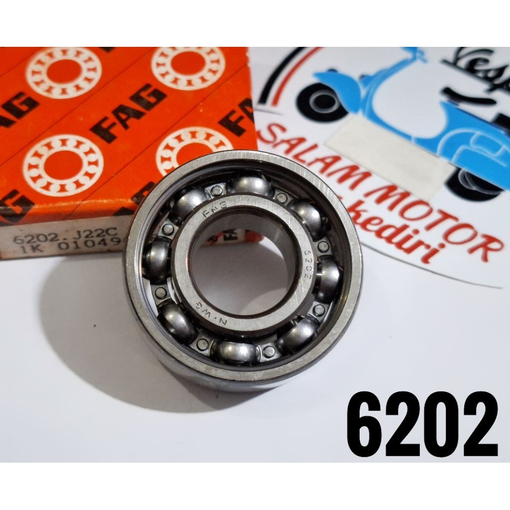 bearing laher 6202 FAG vespa exclusive excel bearing as roda depan fork 2 as besar FAG 6202