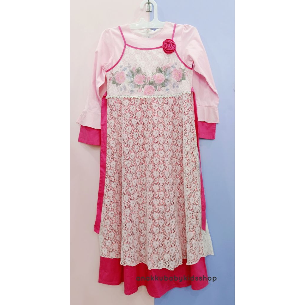 Gamis Anak Cewek : Aliza Kids (Size 12, utk anak umur : 9 s/d 10 tahun)