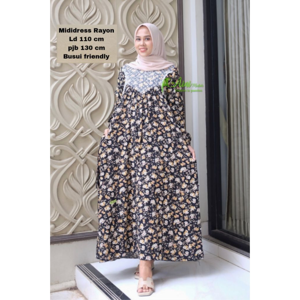 Homedress Rayon Aini // MidiDress Rayon Premium Ori Aini Modiste