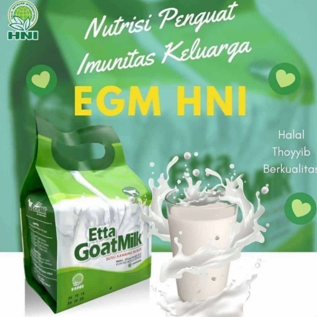 SUSU ETTA GOAT MILK HPAI HNI 10 SACHET ORIGINAL | Susu Kambing HNI Ettagoat Milk HPAI 10 Sachet / Su