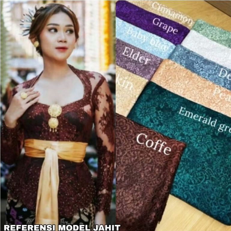 KAIN BROKAT SEMI PRANCIS KEBAYA GLOSY BAHAN KEBAYA
