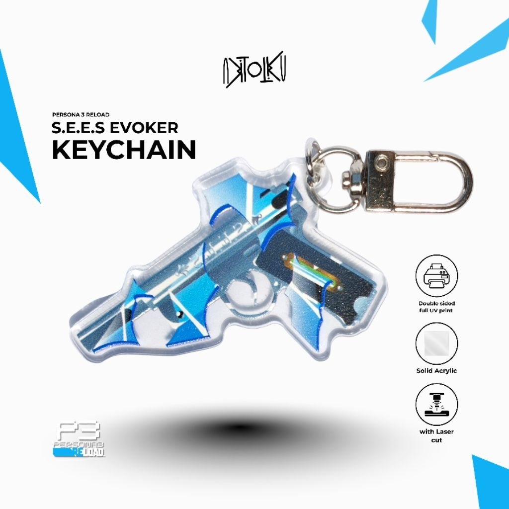 Persona 3 Reload - S. E. E. S Evoker Double sided Acrylic Keychain (Unofficial) - BATCH 01.2 : Perso