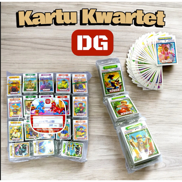 12 Sachet Kartu Kwartet DG ( Original )|| 1 Renceng Mainan Kartu Kwartet || Kartu Kwarted DG 12 Sach