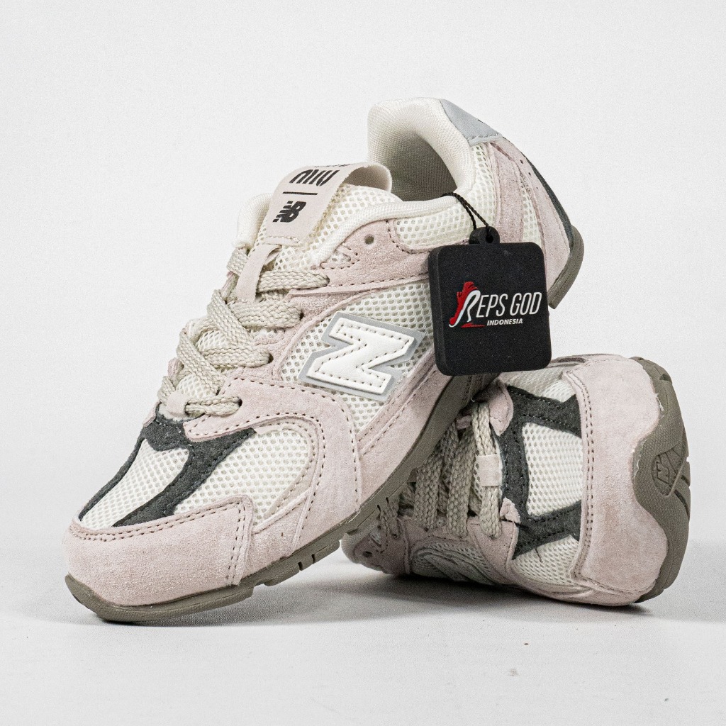 Sepatu Anak NB New Balance x Miu Miu Beige Cream Kids Sneakers