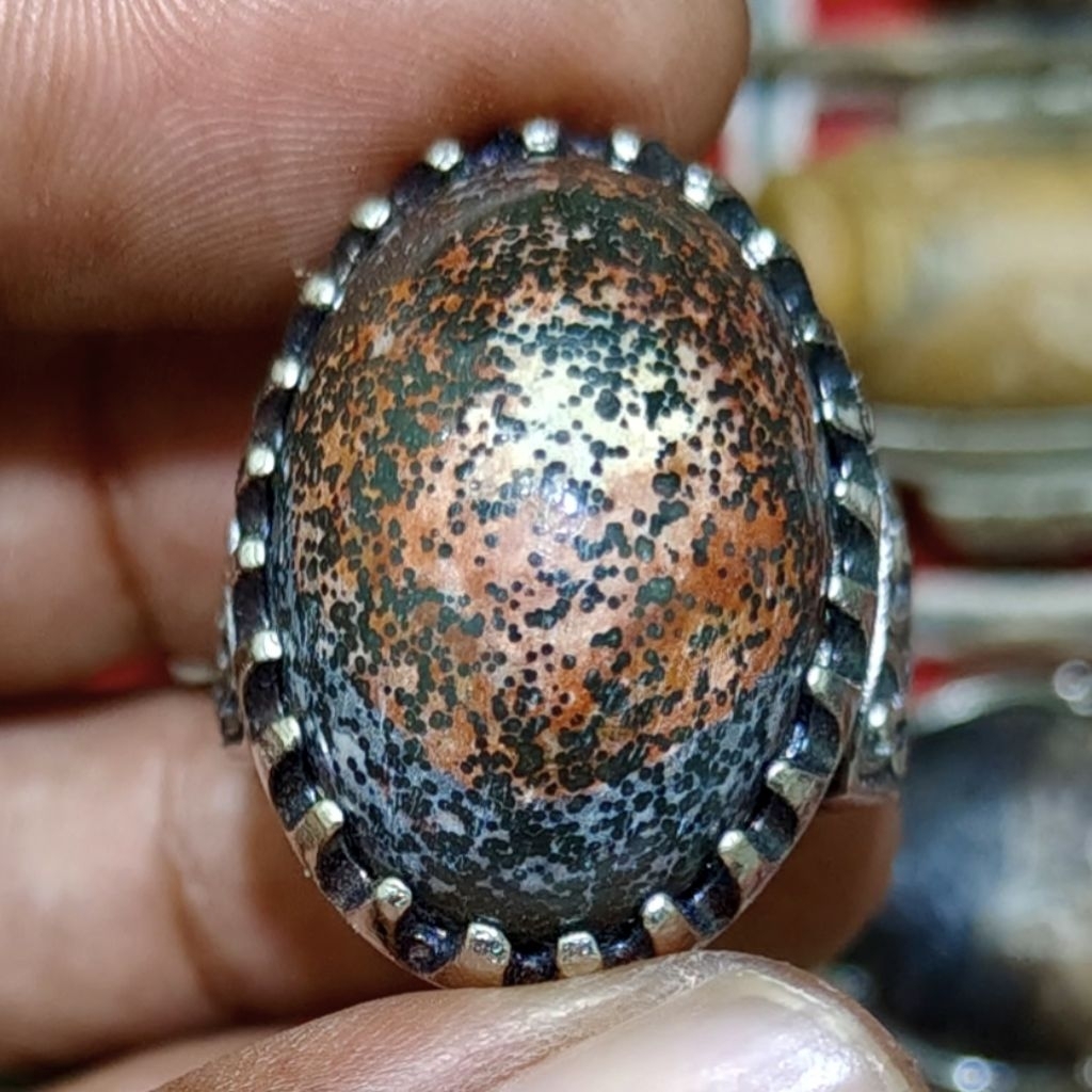 batu akik telur kodok triwarna natural alam