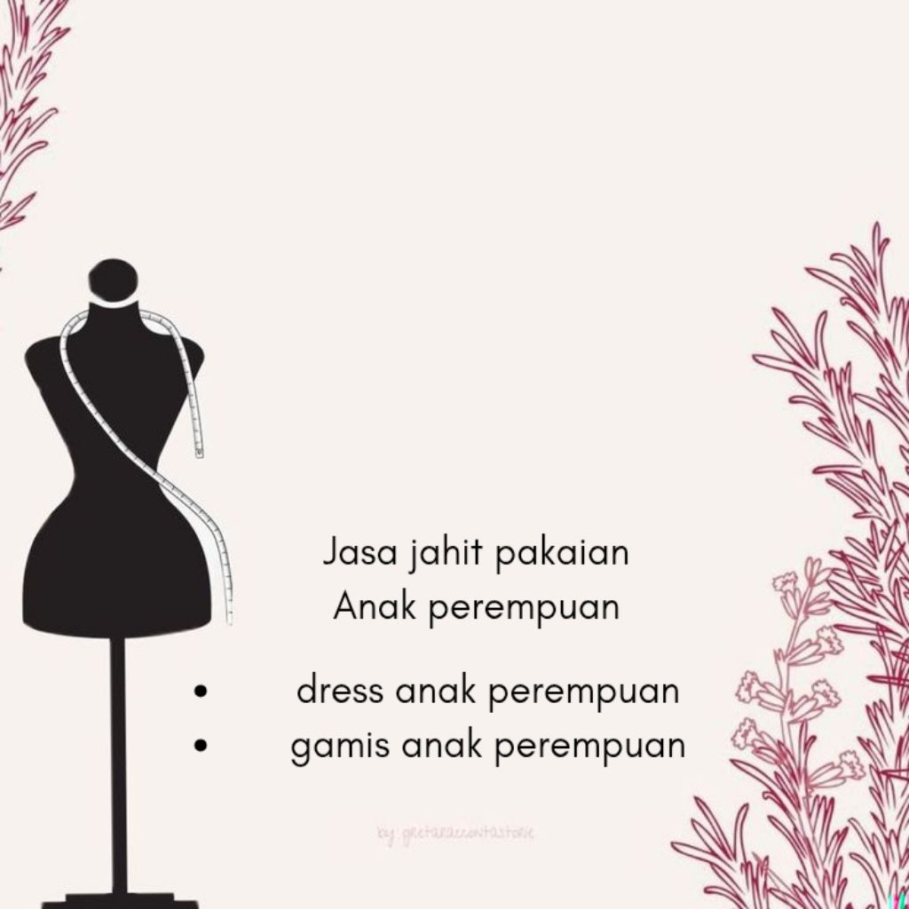 jasa jahit pakaian anak perempuan dress gamis