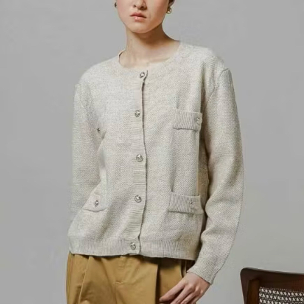 This is April Brown Cardigan