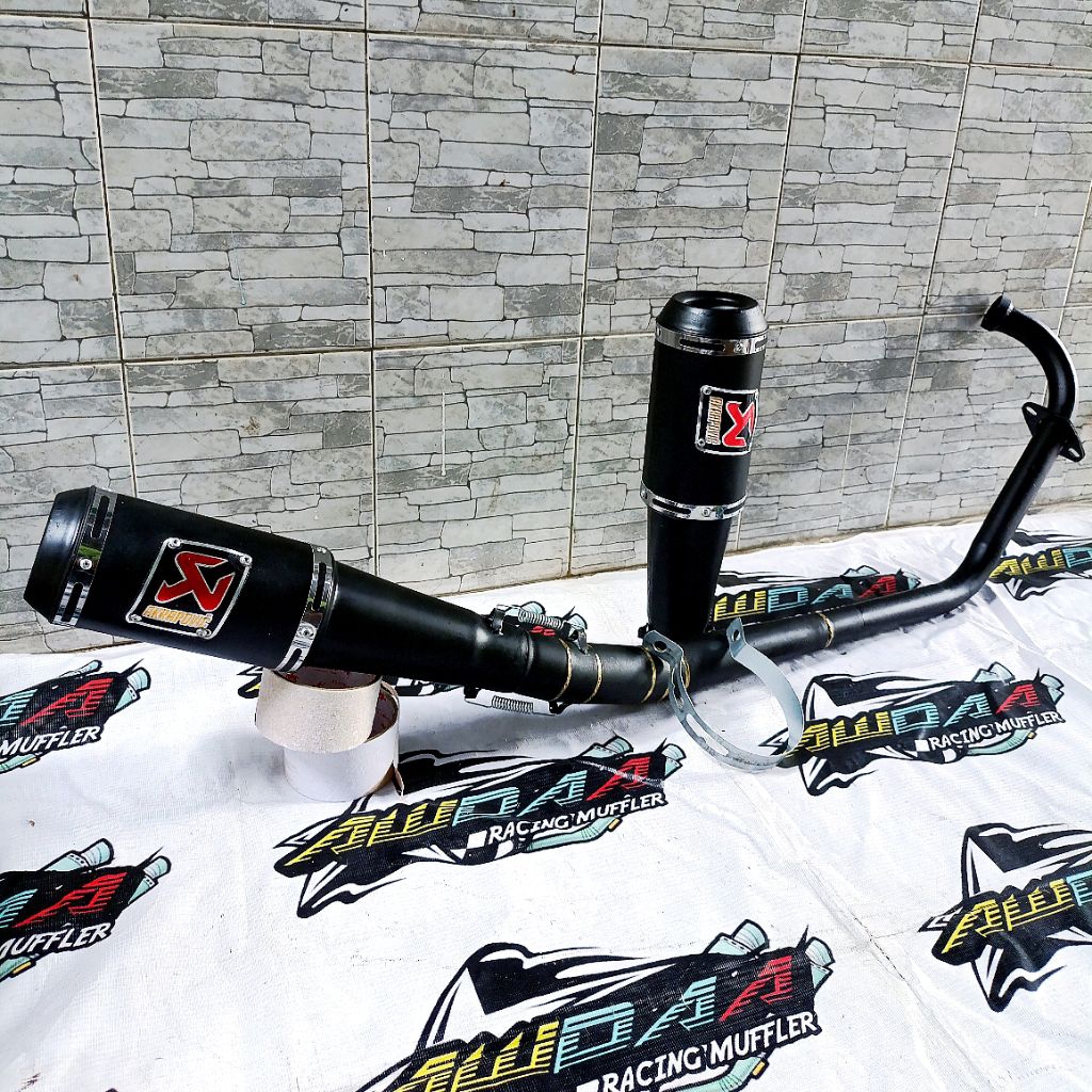 Knalpot racing VIXION new AKRAPOVIC LORENZO Hitam vixion old