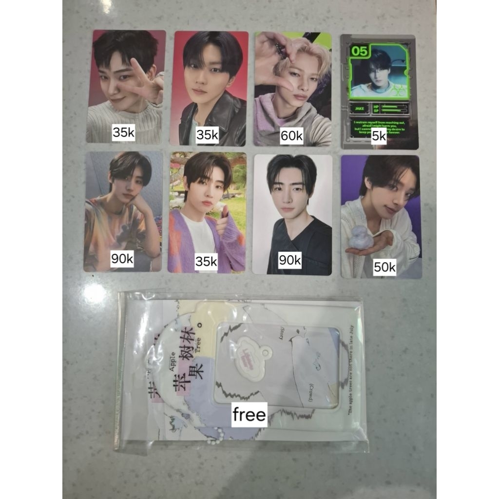 Photocard Enhypen Jungwon, Jake, Sunghoon, Sunoo, Riki