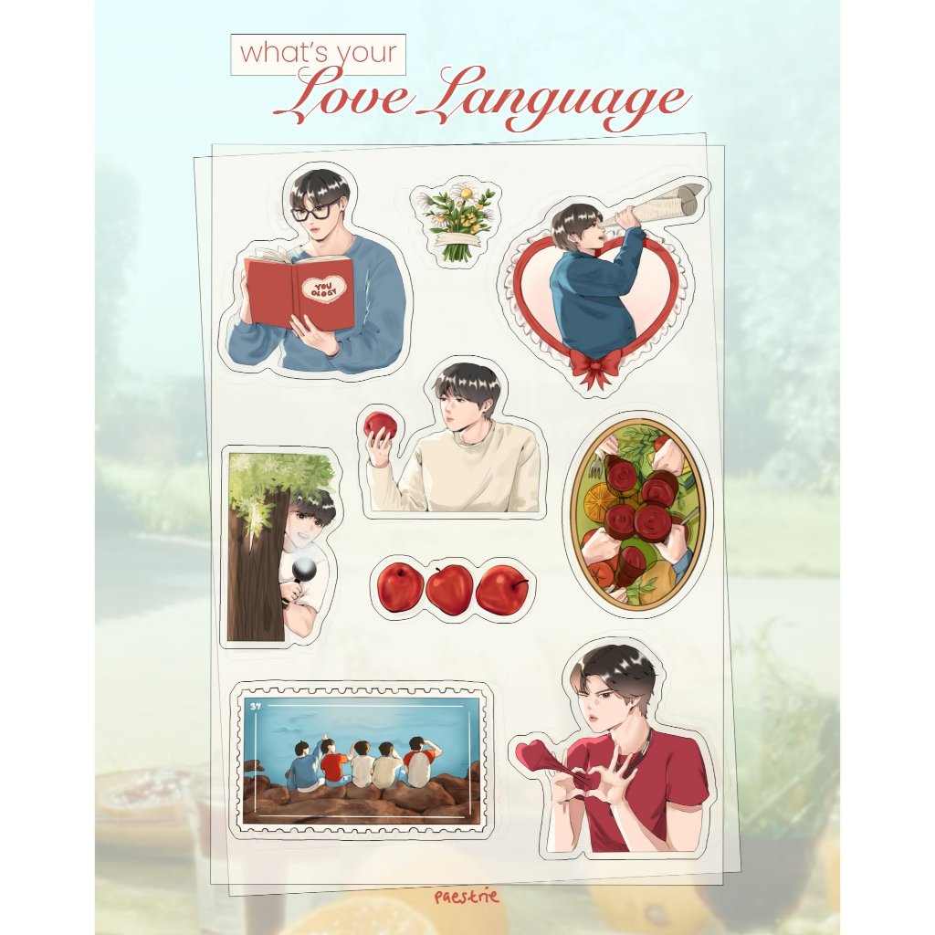 Love Language Sticker Sheet | TXT Sticker Sheet