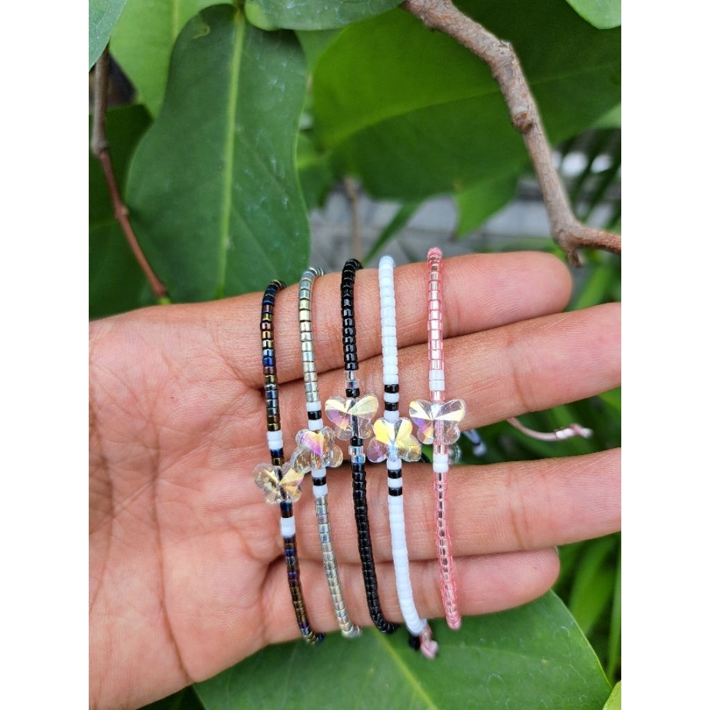 GELANG MANIK KOREA[GELANG MANIK KOREA VARIASI KUPU-KUPU KRISTAL]