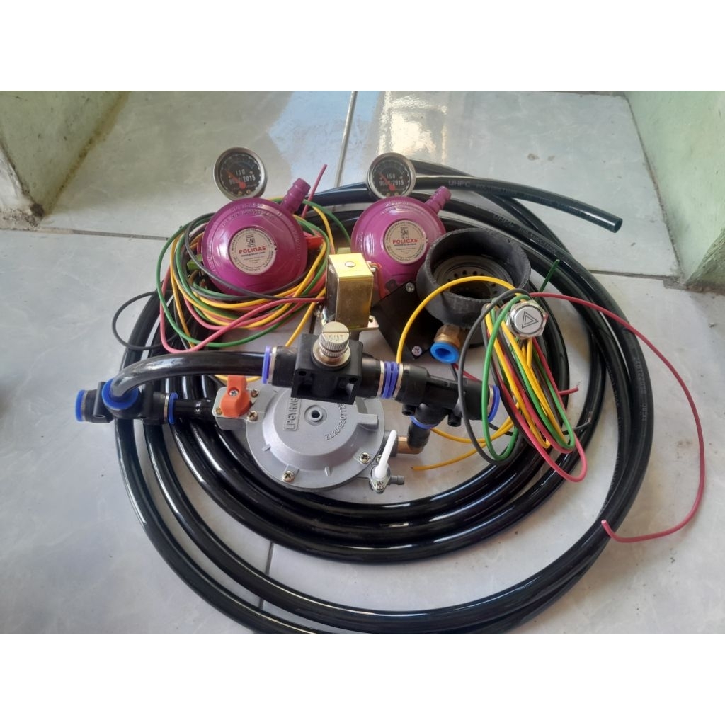 KIT KONVERTER HYBRID ELEKTRIK BBG FULL SET 2 TABUNG ,POWER AKSELERASI MOBIL DIJAMIN SEPERTI BBM