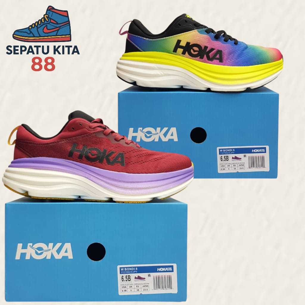 Sepatu Lari Hoka Bondi 8 Women / Hoka Sneakers / Impor Vietnam