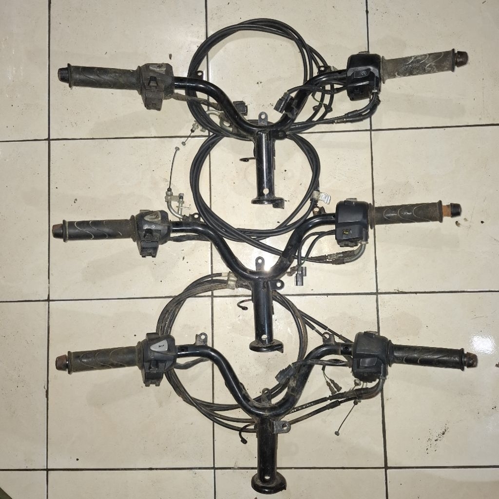 Setang Stir Stang Setir Set Holder Set Kabel Gas Vario 125 150 Led New Stang Stir Setang Setir Fulls