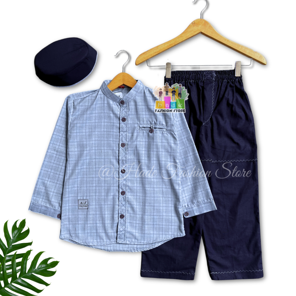 NEW SETELAN KOKO ANAK A&J EL FATTAH LENGAN PANJANG USIA 3-13 TH Bahan Katun Touch Premium 2025