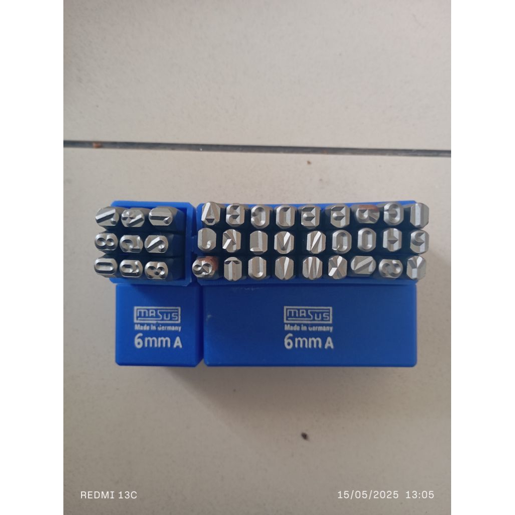angka huruf ketok set 6mm masus germany