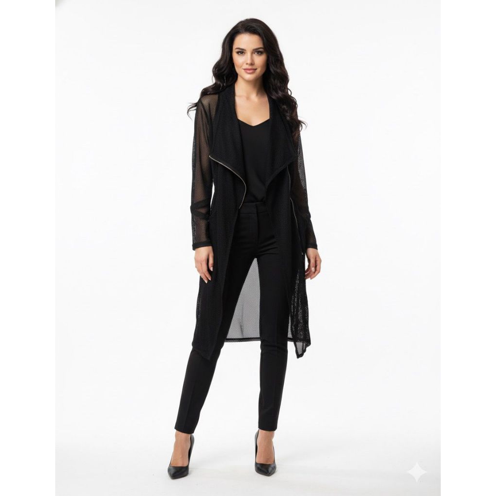 Outer Jaring-jaring // outer tunik jaring // outer hitam