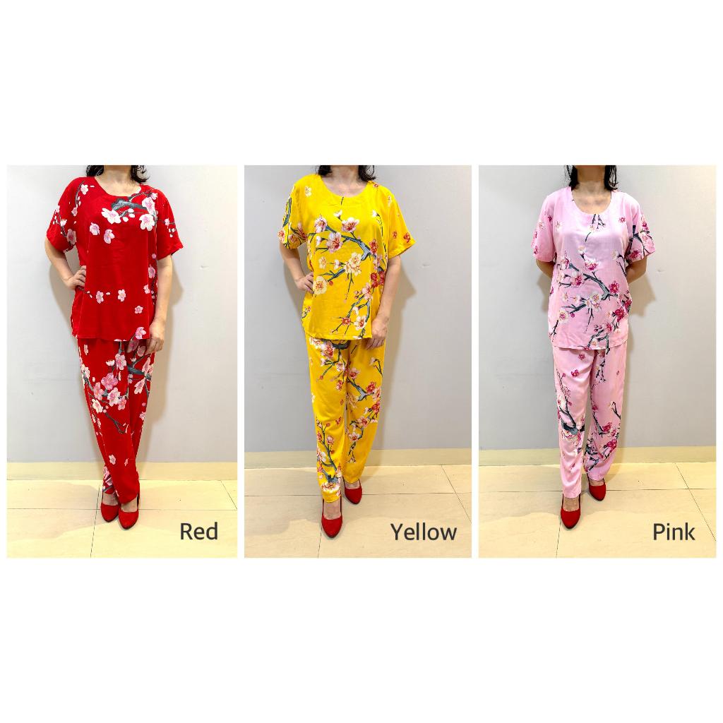 Setelan Yeong gi size M rayon lengan pendek celana panjang