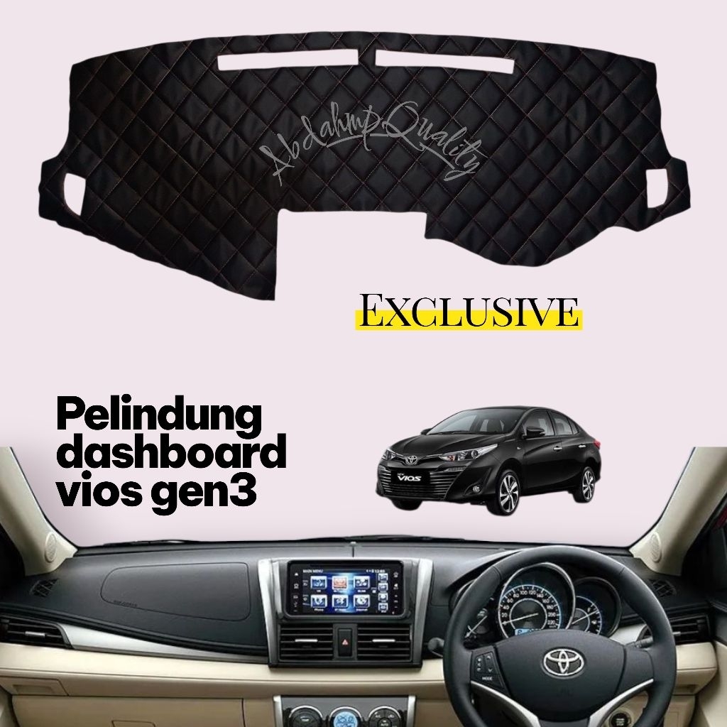 Cover Alas Pelindung dashboard Vios gen3 motif wajik