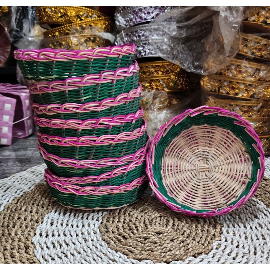 bokor rotan ukuran 18 cm