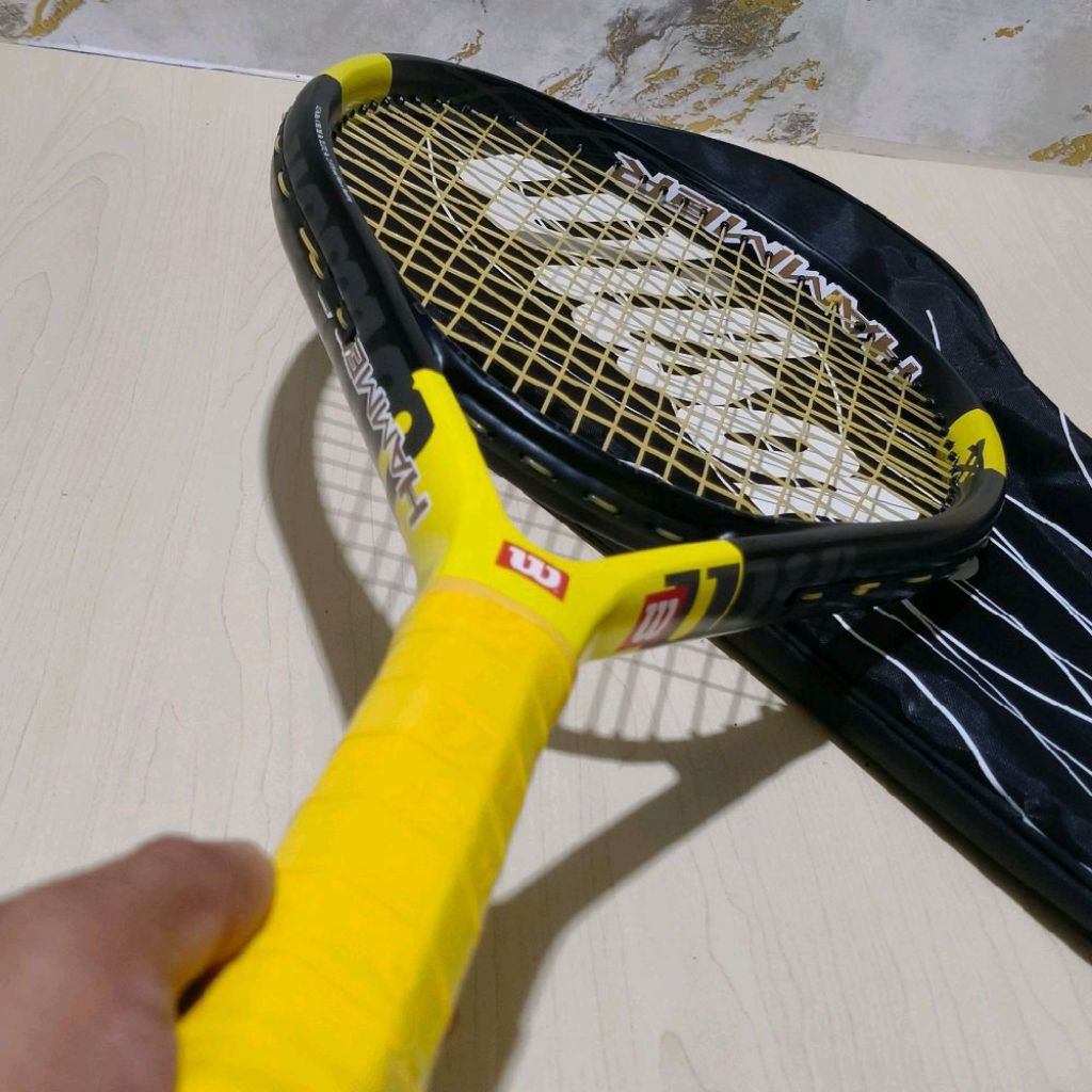 Raket Tenis Pemula Wilson Hammer Carbon Ada Tas pree Gripe