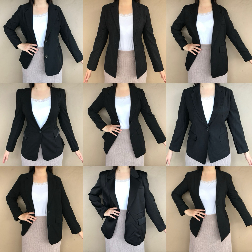 BLAZER HITAM BLAZER SIDANG BLAZER KERJA BLAZER WANITA BLAZER FORMAL BLAZER COKSU BLAZER COKELAT BLAZ