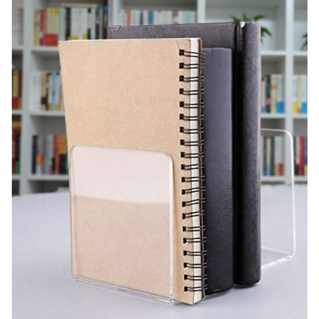 penyangga buku sekat buku akrilik