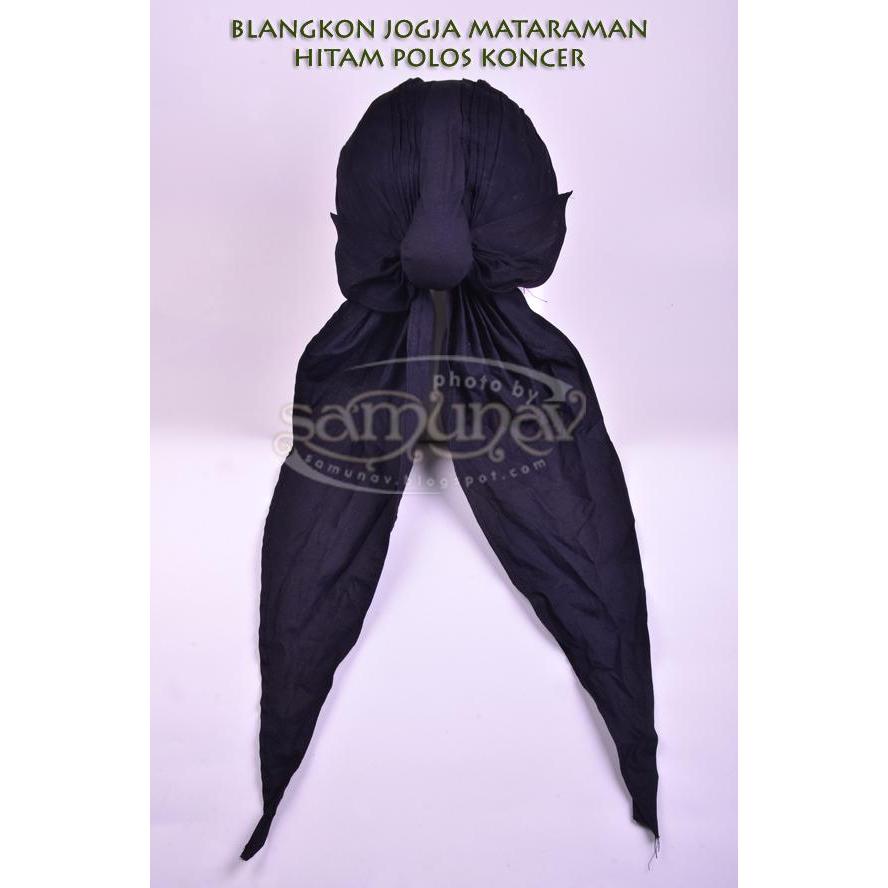 ASLI BLANGKON GAYA JOGJA MATARAMAN ALUS HITAM POLOS READY STOCK