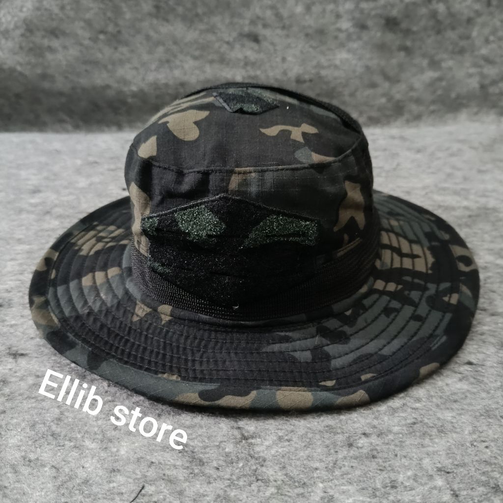 Topi Rimba Tactical Black Multicam Laser Cutting / Topi Rimba Tactical Black Multicam / Topi Rimba B