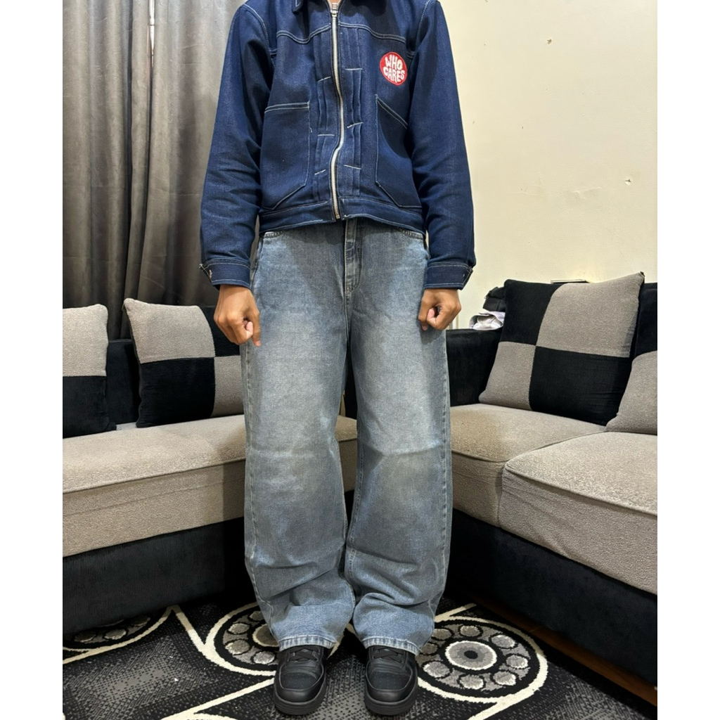 Slowmood Blue Washed Baggy Jeans