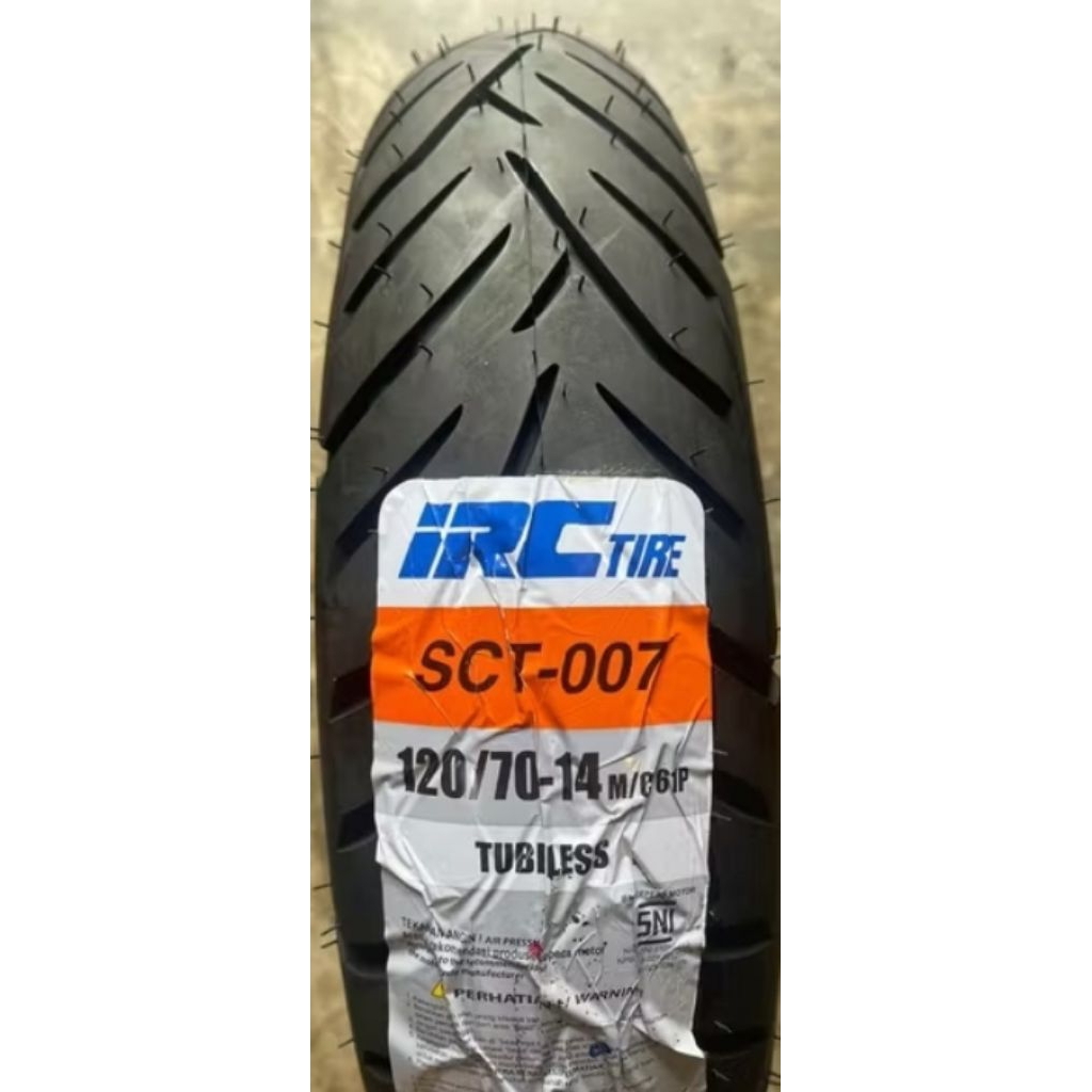 BAN TUBELESS UKURAN 120/70-14 MERK IRC  ban belakang PCX 150 VARIO 160 ORI PRODUKSI TERBARU 2025