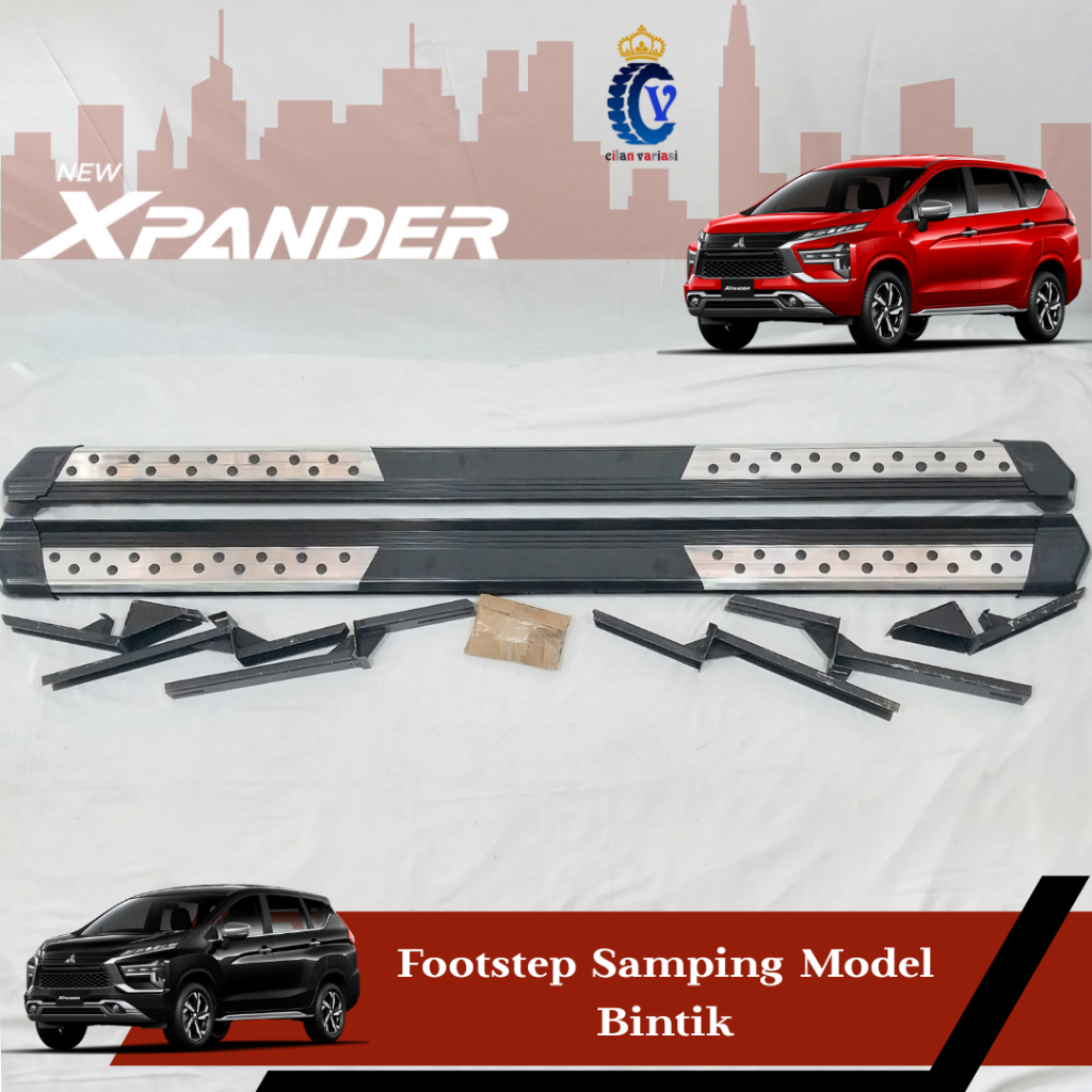 Footstep Injakan Variasi Samping Mobil Mitsubishi XPander Model Bintik