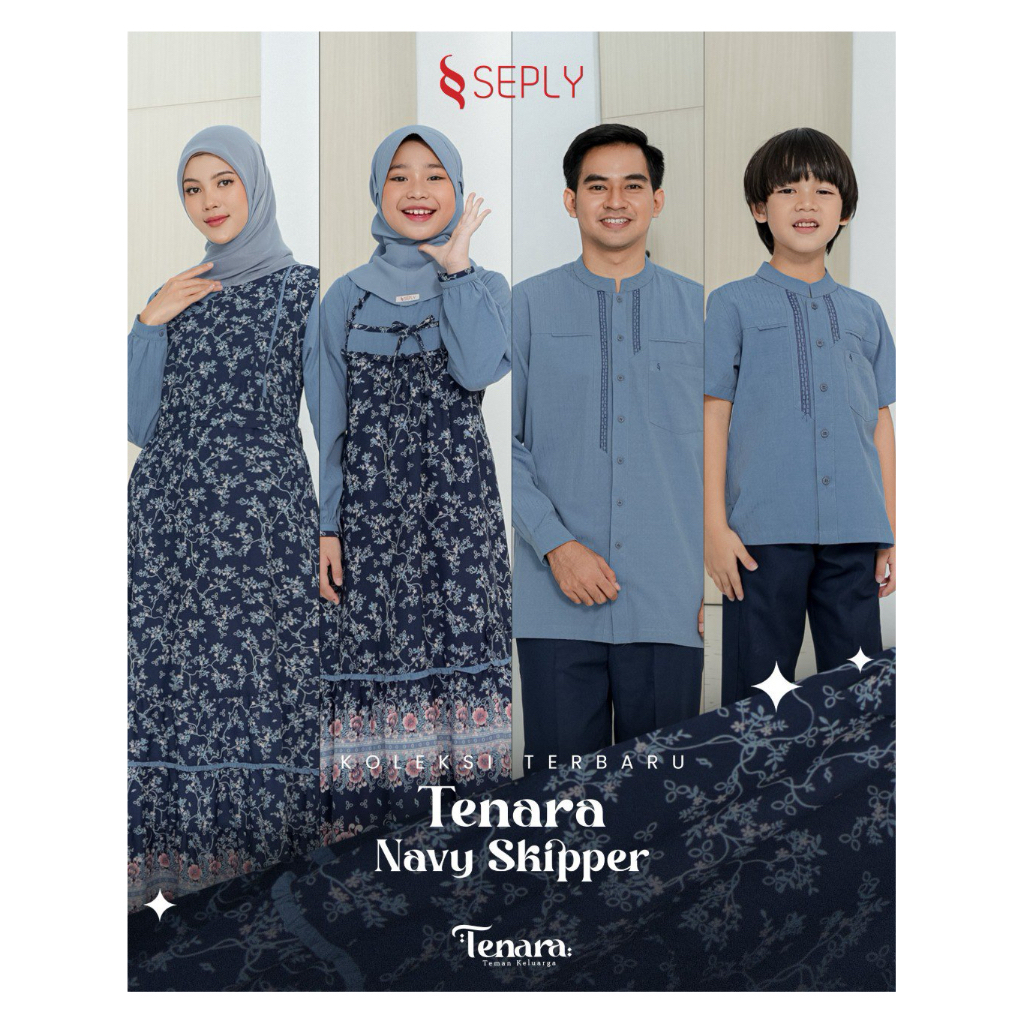 Sarimbit Seply 2026 / Sarimbit Keluarga 2026 / Sarimbit Seply Tenara Navy Skipper