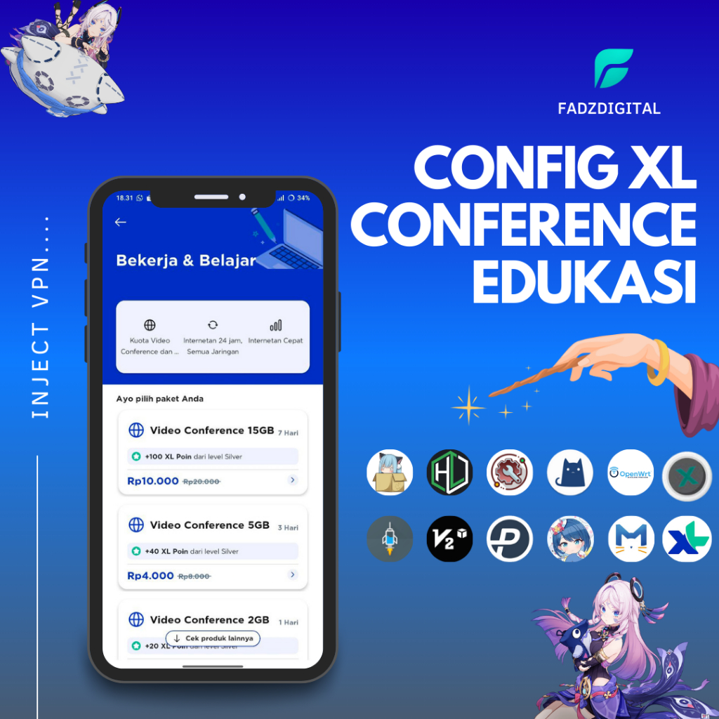 CONFERENCE EDUKASI XL - paket data xl conference edukasi, config XL conference edukasi, Data confere