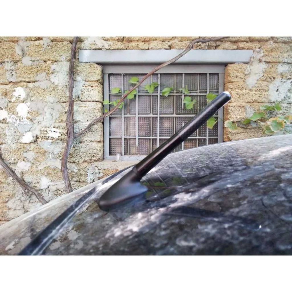 Antena mobil car radio antena alumunium carbon fiber w2c