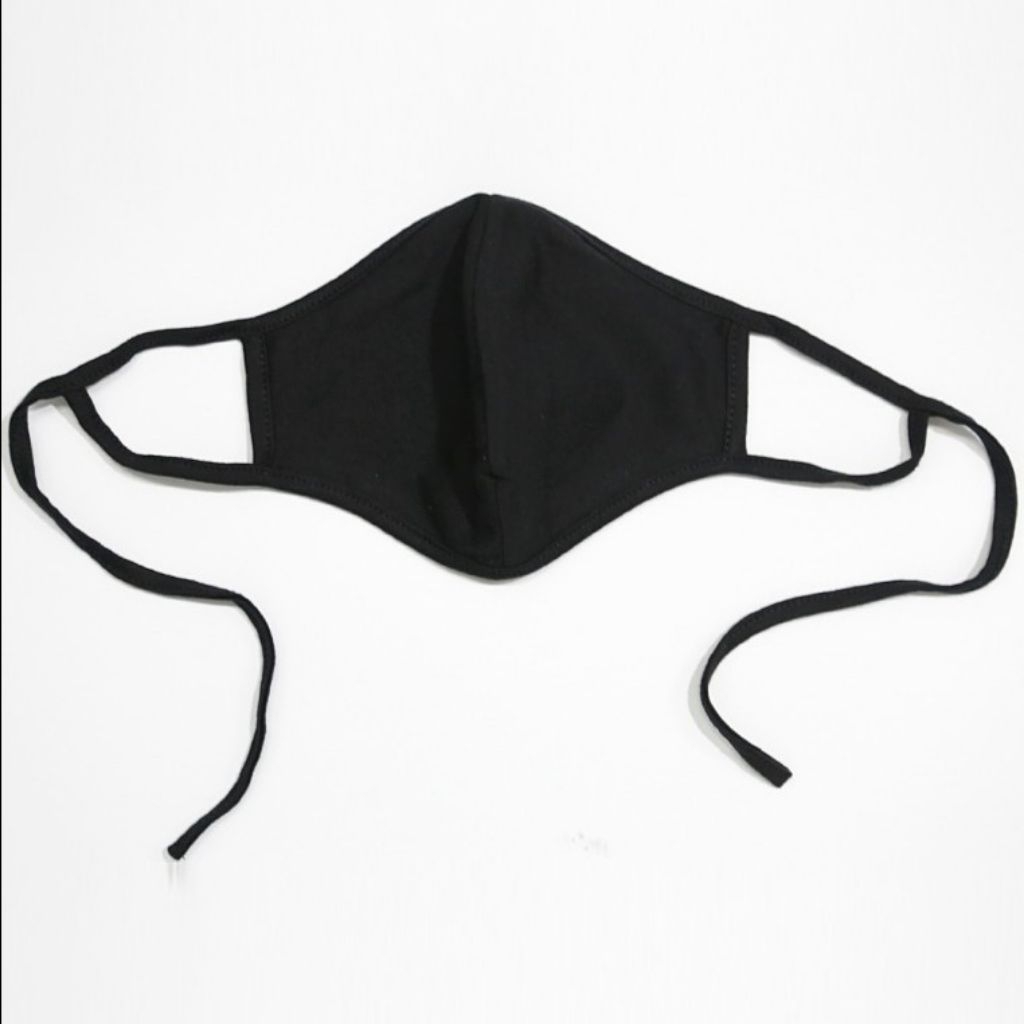 MASKER KAIN HITAM POLOS MASKER MULUT MASKER PABRIK MASKER MULTIFUNGSI