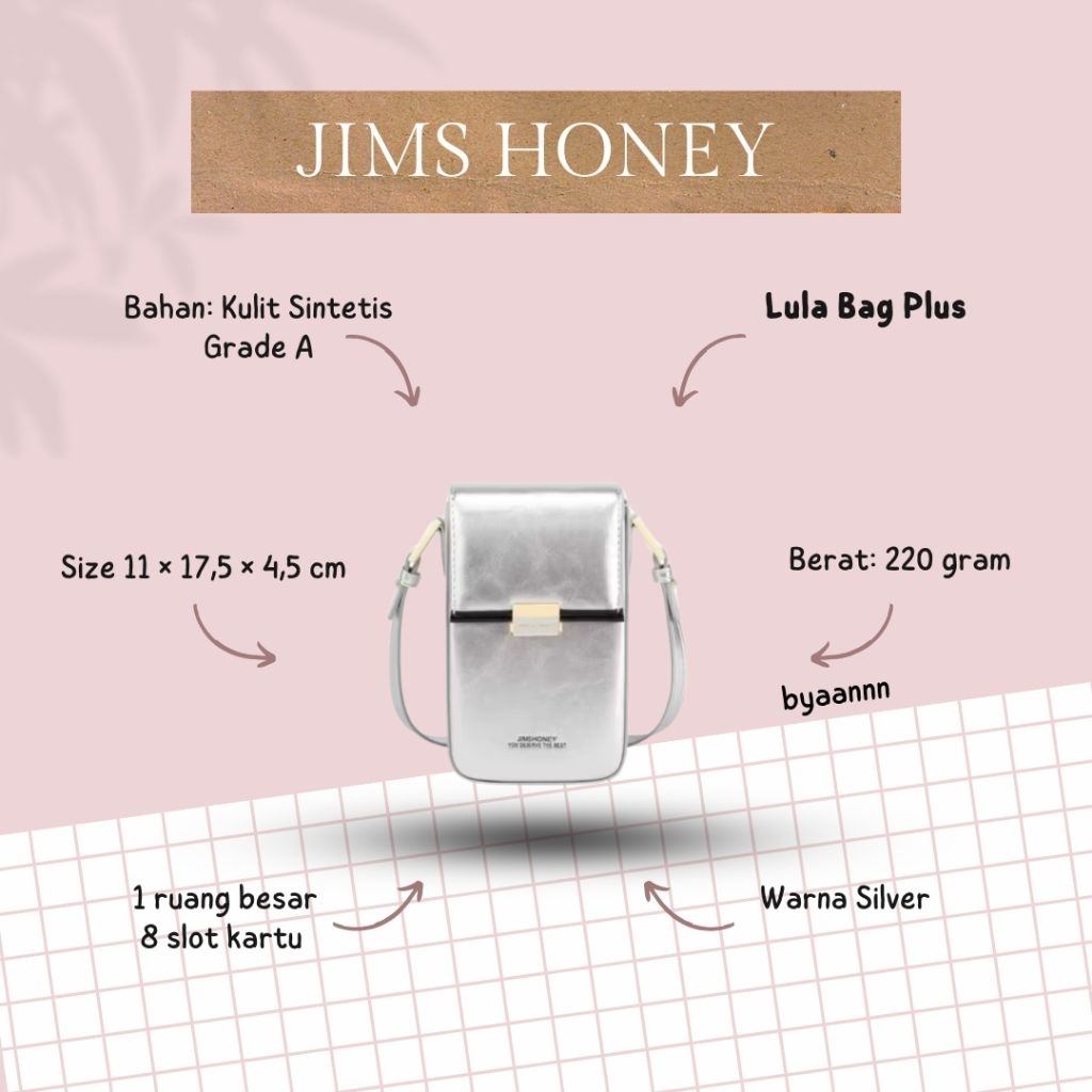 JIMS HONEY - LULA BAG PLUS - SILVER