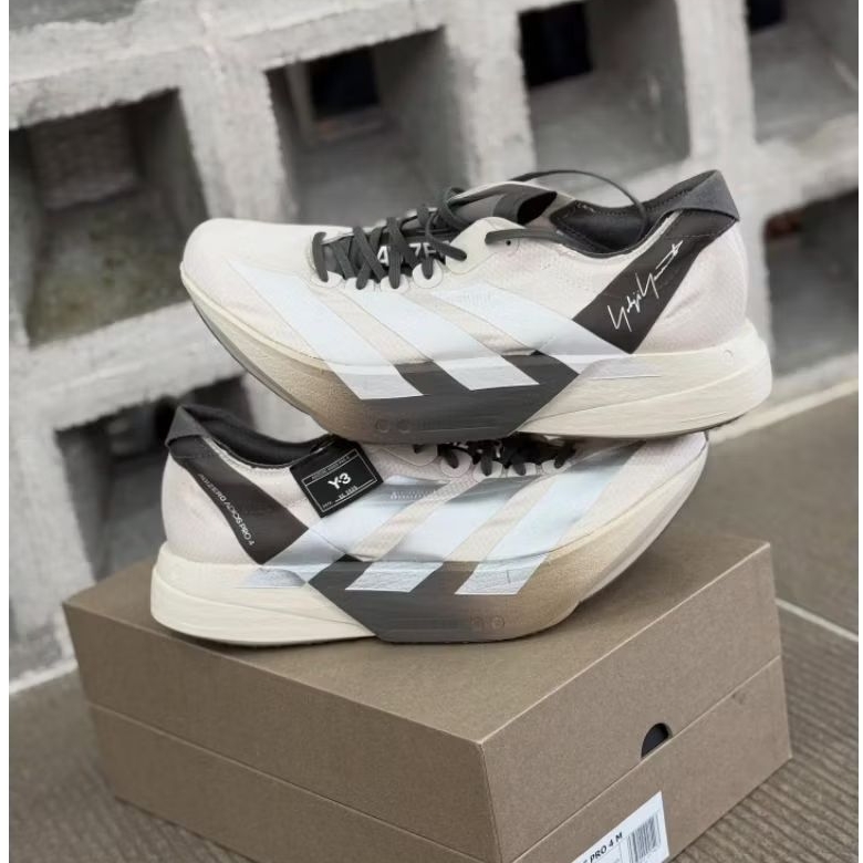 Sepatu Original Running Adizero Adios Pro 4 Y3 Cream Black BNIB