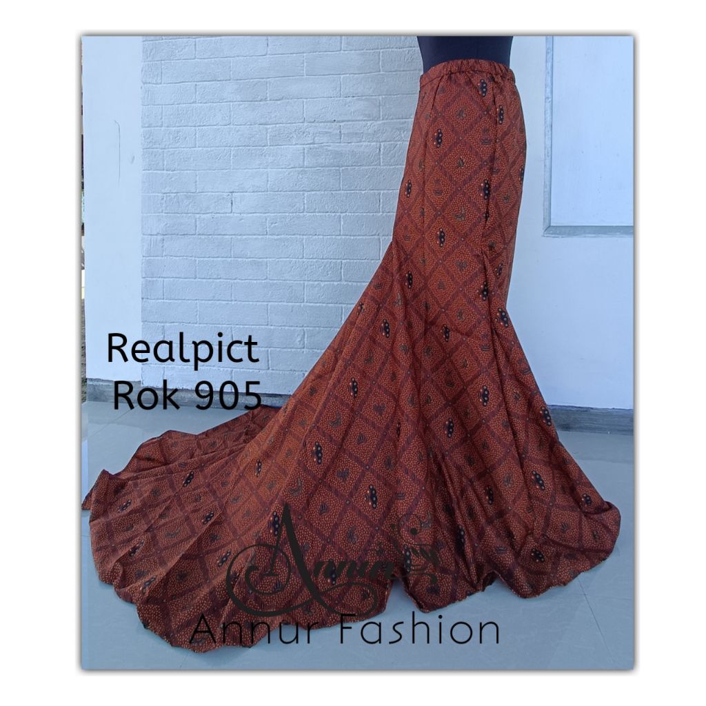 905 rok mermaid duyung ekor lebar rok batik duyung