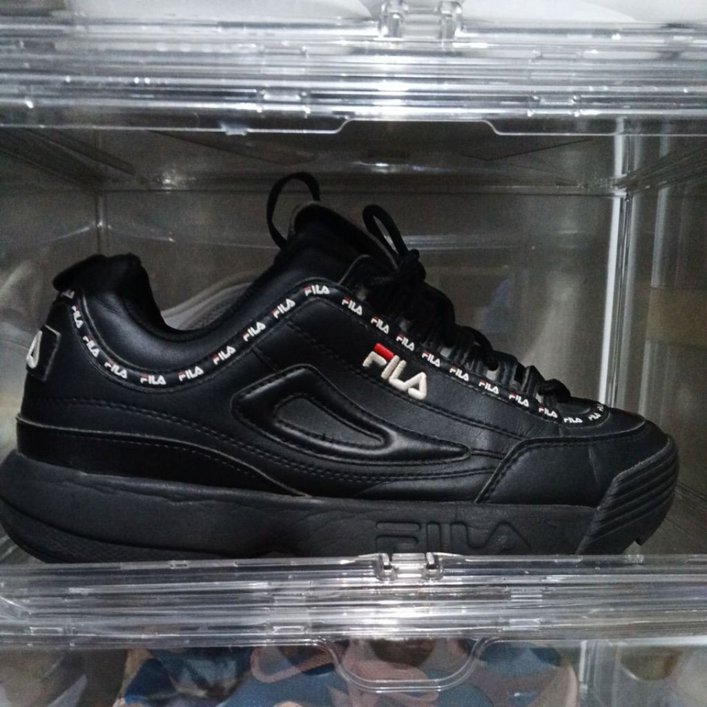 Jual Sepatu Sneakers Full Black Second