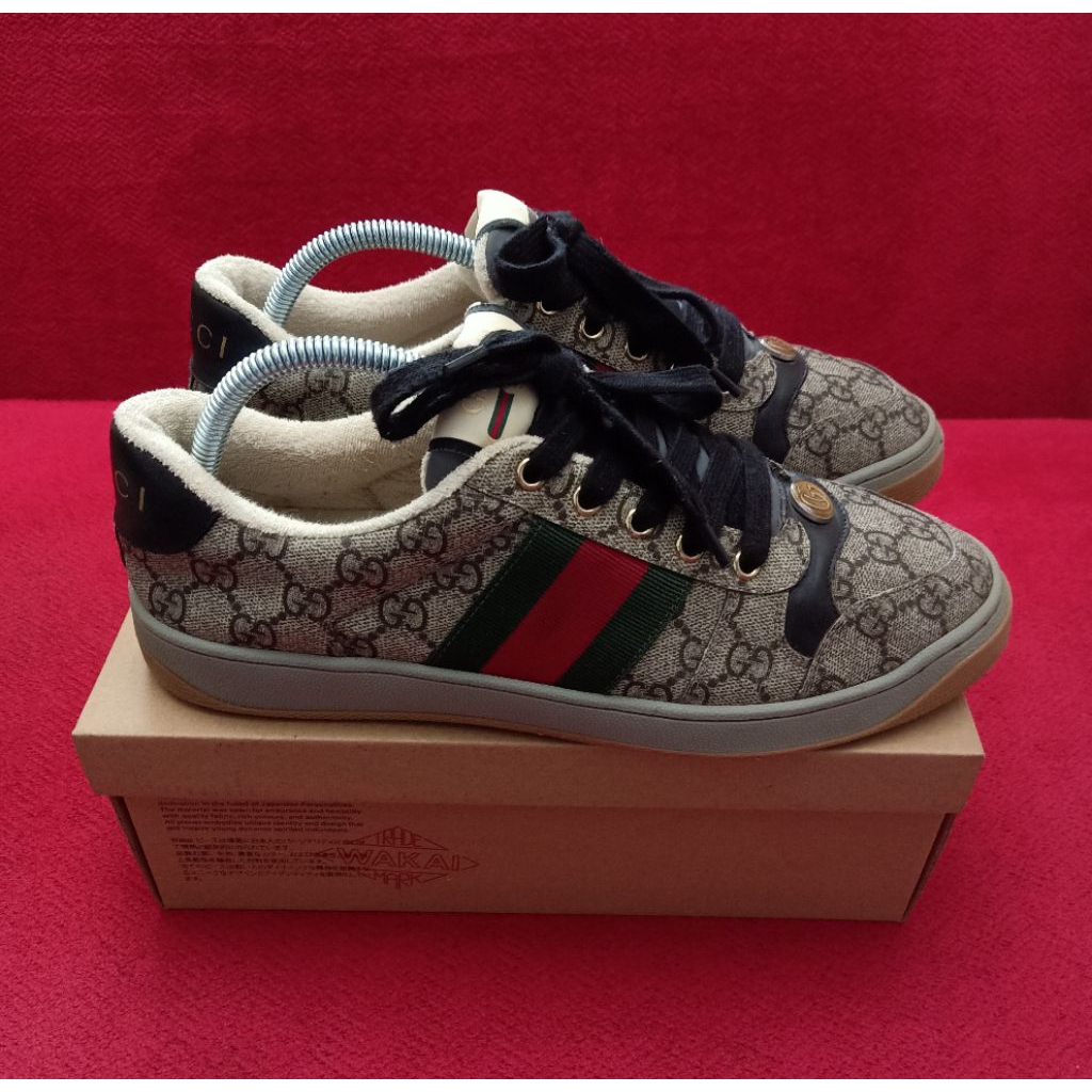 sepatu Gucci Supreme Acce Sneaker size 41 original mewah NEGO