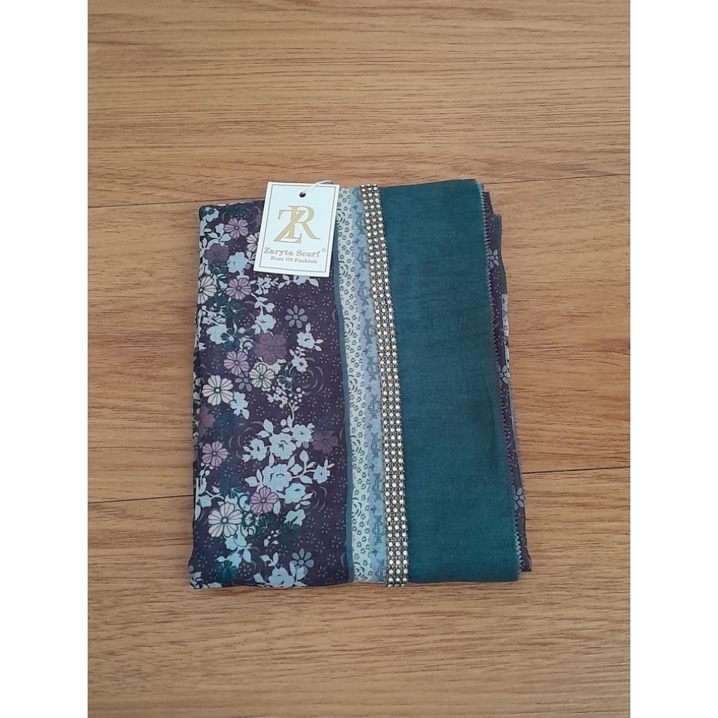 KhasanaCollection-Hijab Zaryta Premium Motif Hijab Segiempat Motif Zaryta