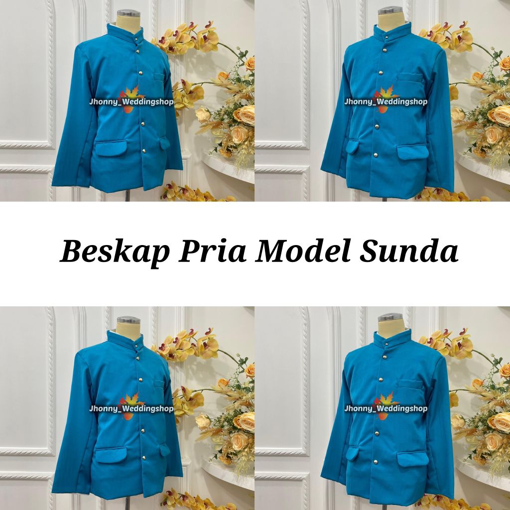 Beskap Sunda / Basofi Pria Dewasa Bahan Tesa | Warna Lengkap
