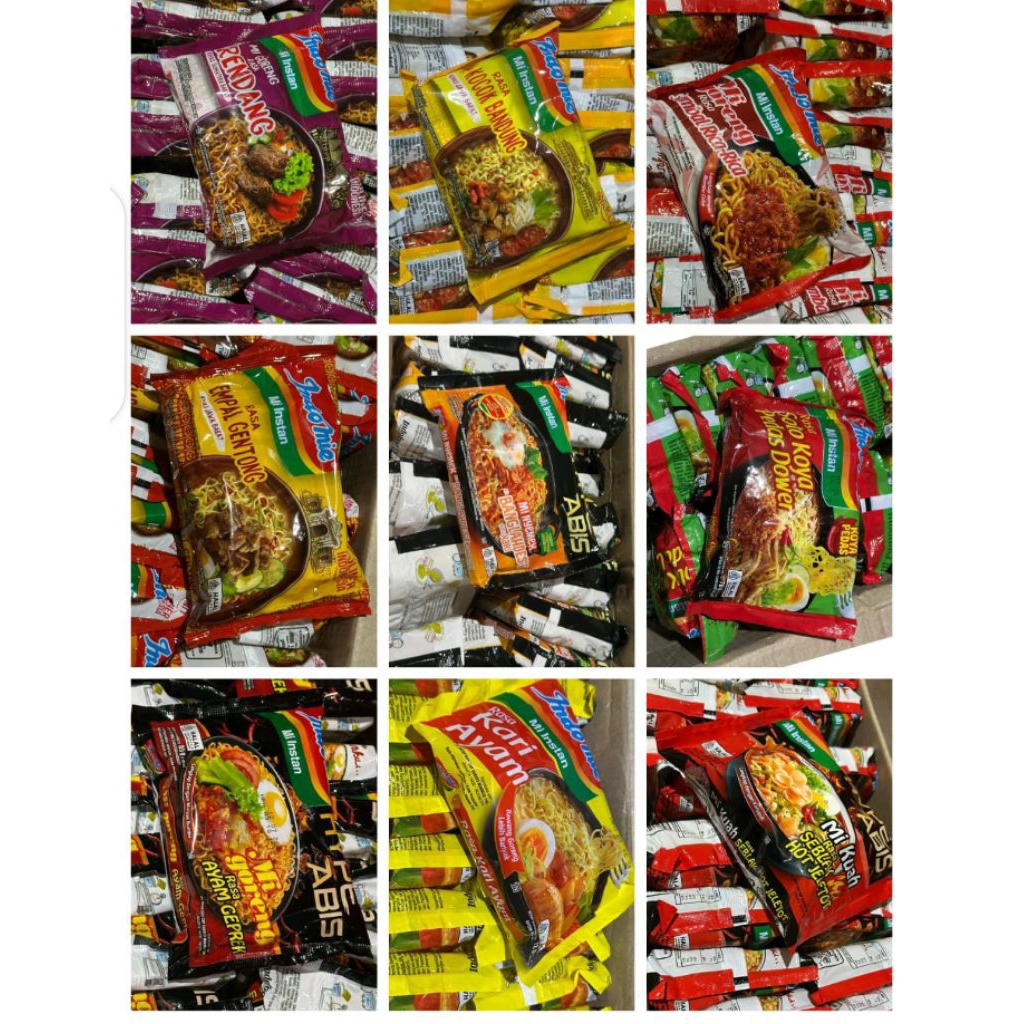 1 dus isi 40 pcs Indomie rasa rendang/ Kari ayam/ empal gentong / mie kocok Bandung/sambal rica-rica