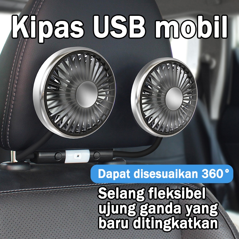 Kipas angin mobil 360° penyesuaian kipas mobil 12 volt terbaru dengan lampu LED kipas angin mobil us