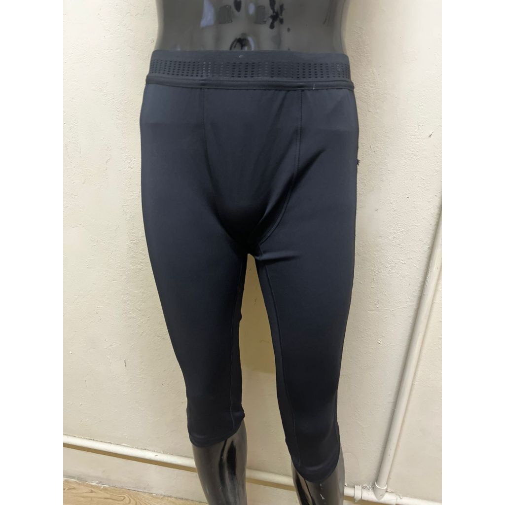 BARANG RIJEK PABRIK Celana 3/4 Olahraga / Celana Legging Unisex Elastis - Black